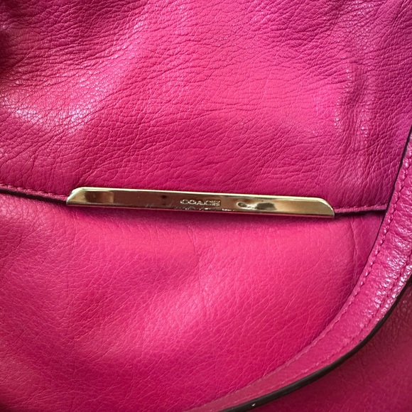 Pink Leather Coach Handbag - Picture 2 of 4